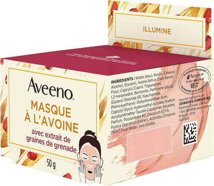 Johnson & Johnson Aveeno Oat Face Mask with Pomegranate Seed Extr