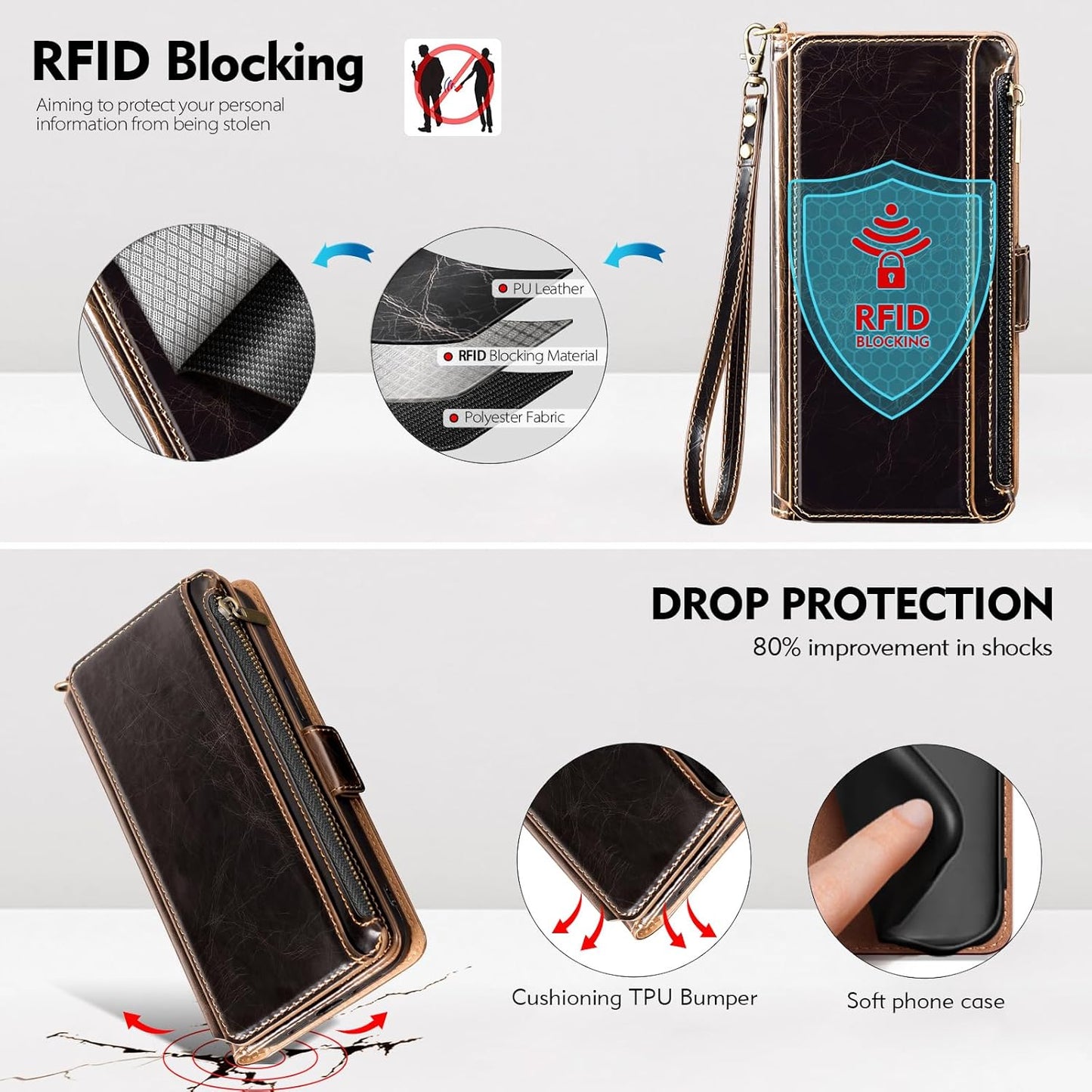 Antsturdy Compatible with Motorola Moto G Stylus 5G 2025 Wallet Case with C
