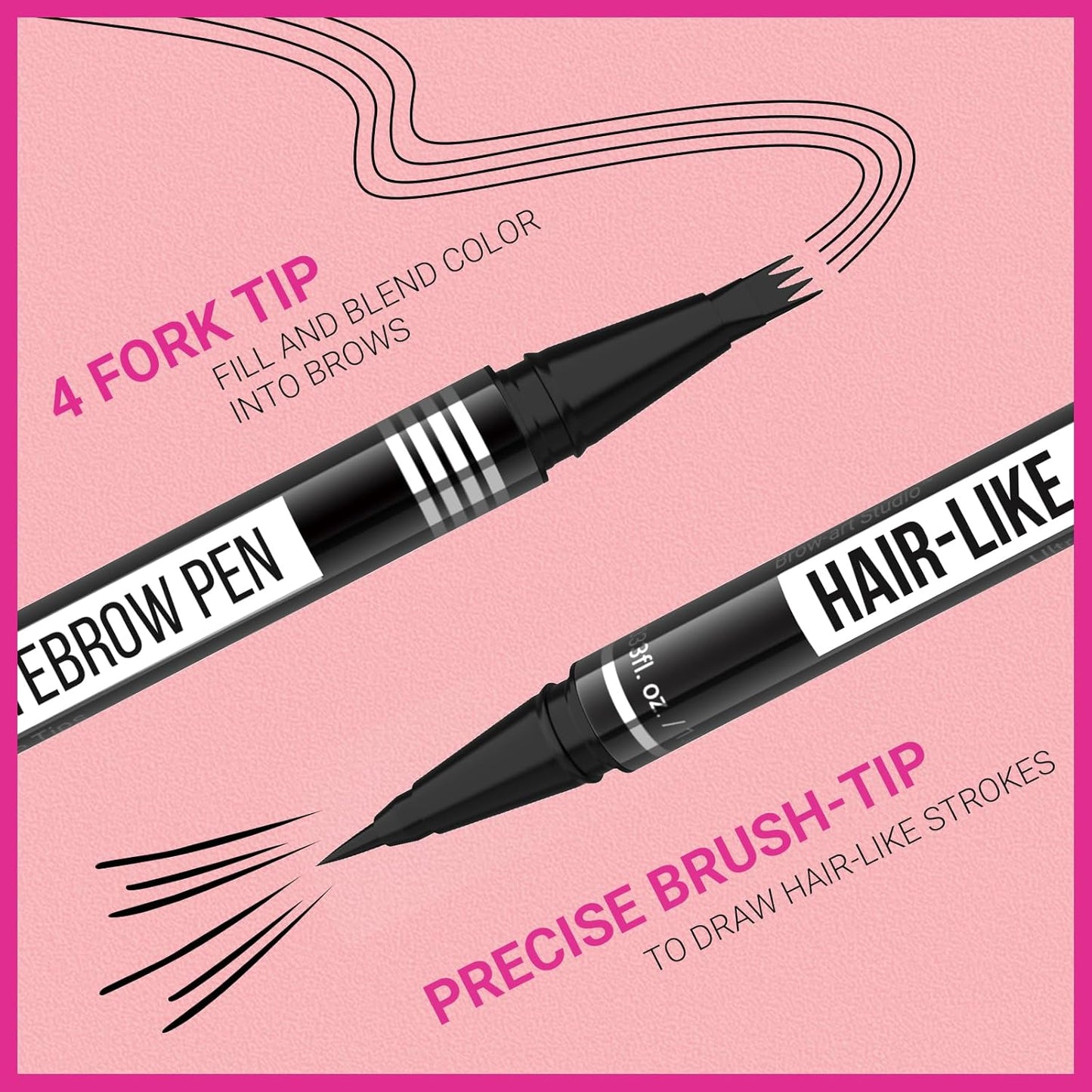iMethod Microblading Eyebrow Pen - Eyebrow Pencil Magical 2-in-1 Dual-Ended