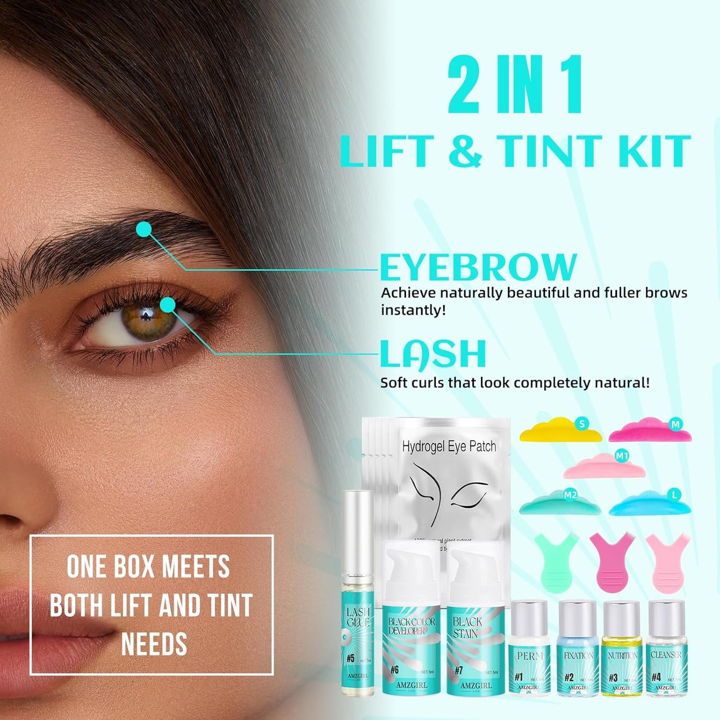 Lash Lift and Tint Kit, Eyelash Perm Kit & Black Brow Lamination