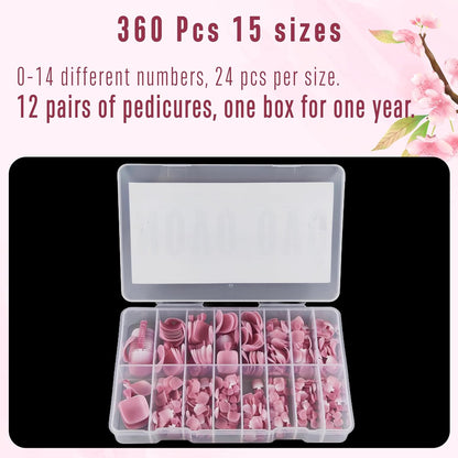 Fake Toe Nail Tips Press on, French Tip Soft Gel Toenail Extension, BERRY O