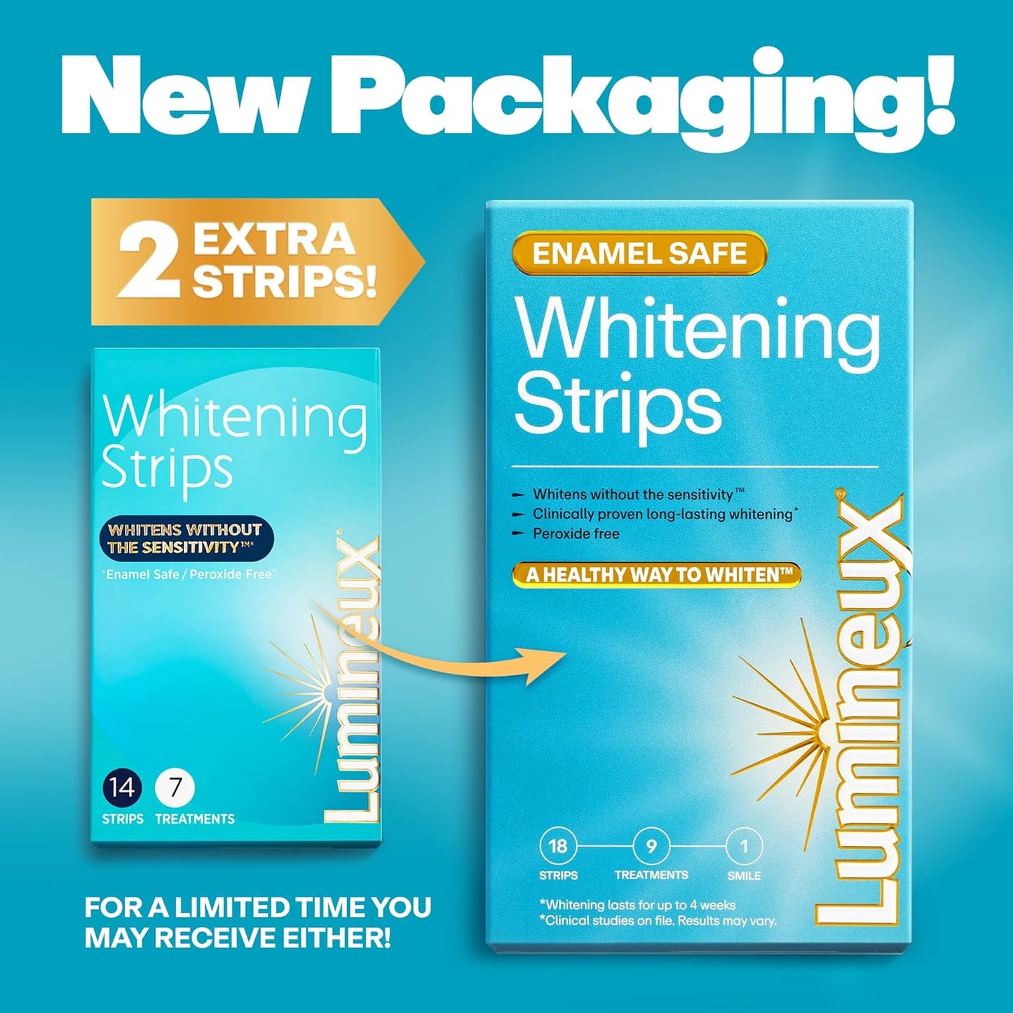 Lumineux Teeth Whitening Strips 7 Treatments - Enamel Safe for Whiter Teeth