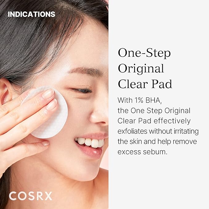 COSRX BHA Toner Pads, 70 Sheets, Exfoliating Pads for Dead Skin &