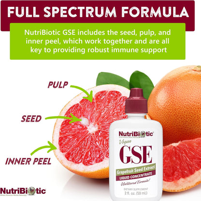 NutriBiotic – GSE, 2 Oz Liquid | The Original Grapefruit Seed Extract Premi