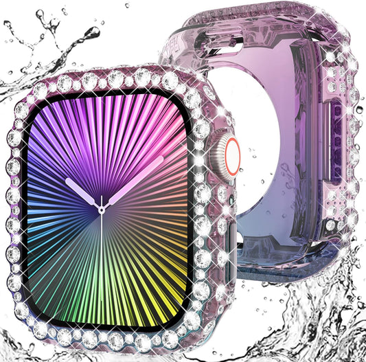 Wingle 2 in 1 Waterproof Case for Apple Watch 41mm 45mm Screen Pr