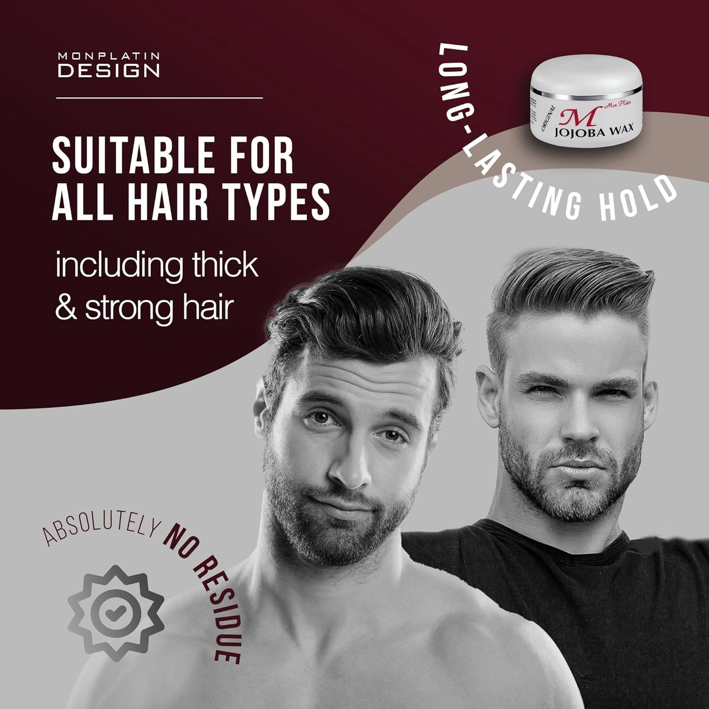 Mon Platin Professional Hair Wax - 150 ml Moisturizing Grooming Wax for Men