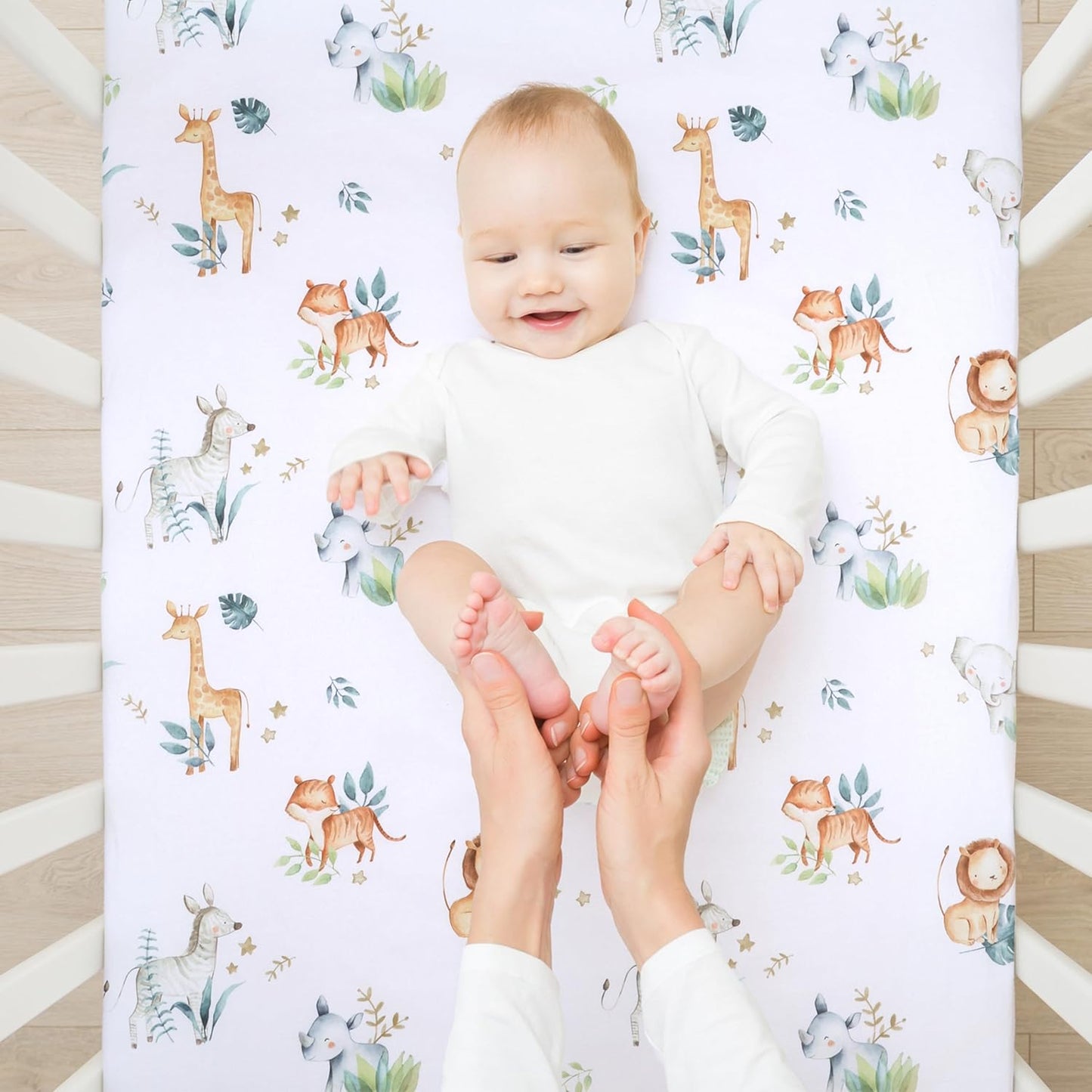 Baby's First by Nemcor 2 Pack Mini Fitted Crib Sheets