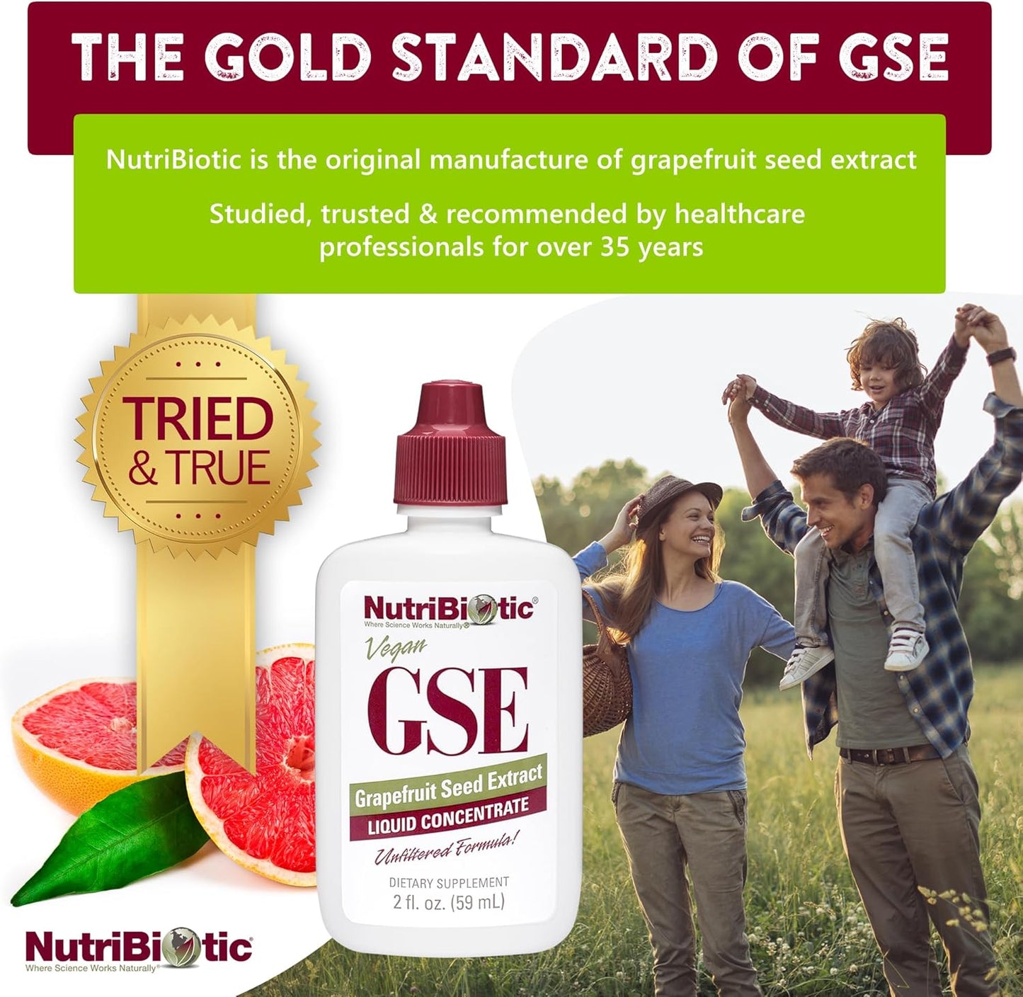 NutriBiotic – GSE, 2 Oz Liquid | The Original Grapefruit Seed Extract Premi