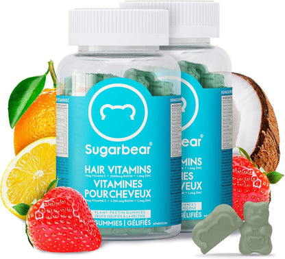 SugarbearPRO Hair Vitamin Longer-Looking Hair Gummy for Women & Men, Extra