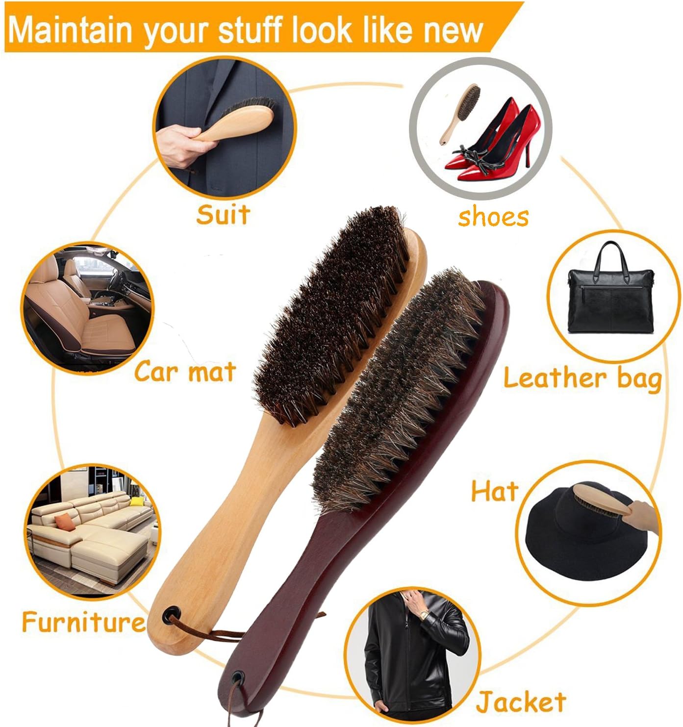 Cokaka Clothes Garment Dust Cleaning Brush Lint Remover Brush with Genuine