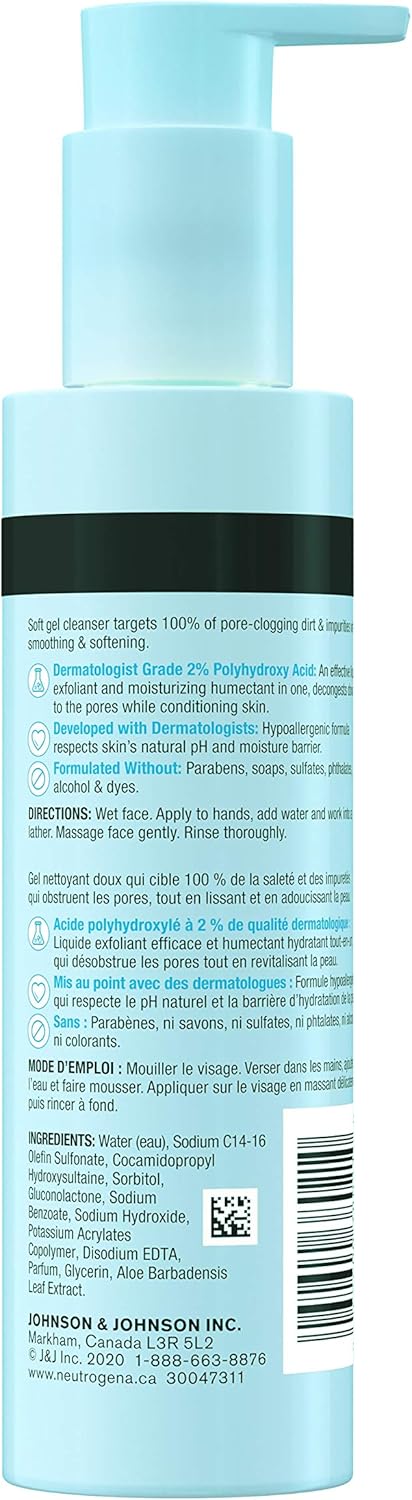 Neutrogena Cleanser, Skin Balancing Gel Cleanser With 2% Polyhydr