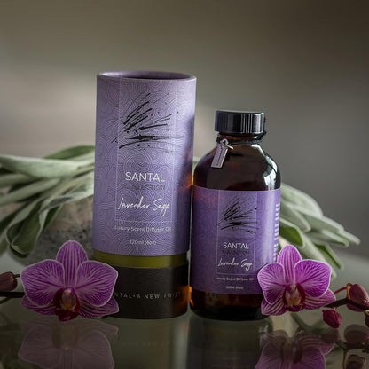 Santal Lavender Sage Diffuser Oil - AirScent Aroma and Lavender Essential O