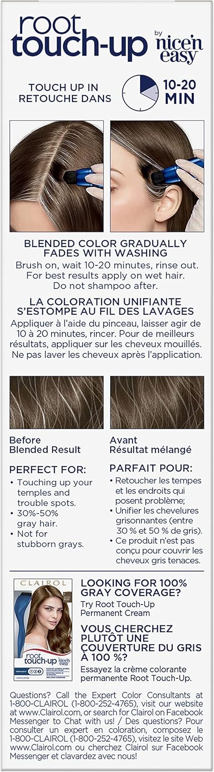 Clairol Root Touch-Up Semi-Permanent Hair Color Blending Gel, 5 M