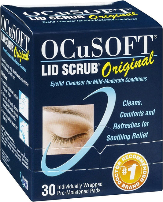 Ocusoft Lid Scrub Eyelid Cleanser Pre-Moistened Pads Original For
