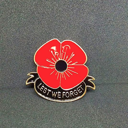 Veterans Day Remembrance Day Memorial Day Gift Poppy Brooch Pins Lest We Fo