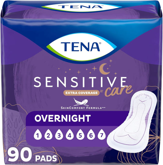 Tena Incontinence Pads for Women - Overnight - 45ct (2 Pack)