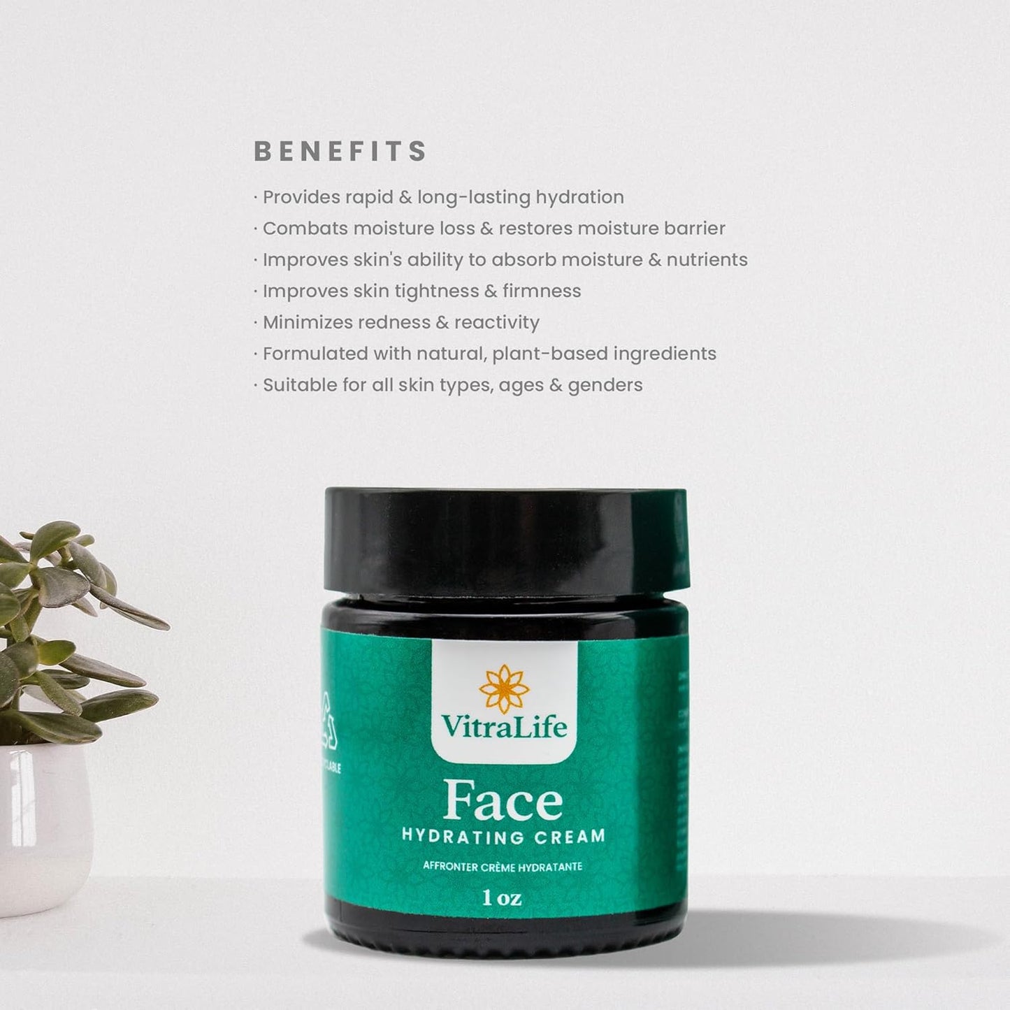 Vitra Life - Face Hydrating Cream, Pure & Formula, Moisturizing D
