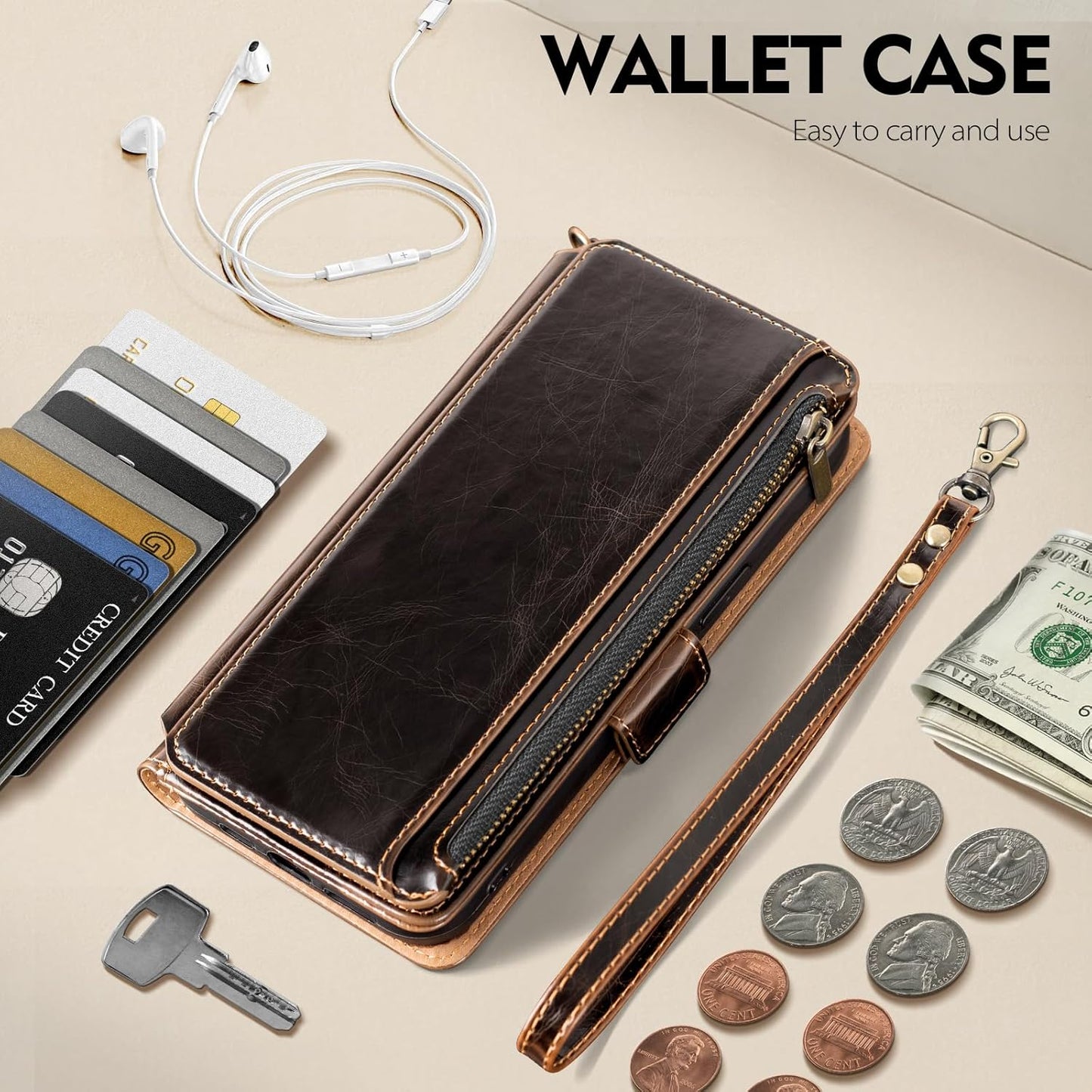 Antsturdy Compatible with Motorola Moto G Stylus 5G 2025 Wallet Case with C