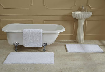 Better Trends Micro Plush Polyester 17" x 24" Bath  Rug - White