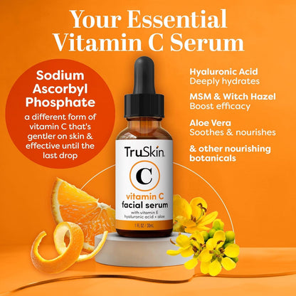 TruSkin Vitamin C Serum For Face – Anti Aging Formula with Vitamin C, Hyalu