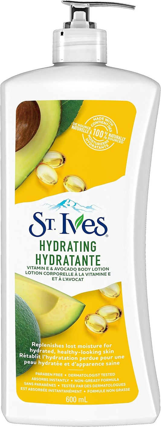 St. Ives Hydrating Body Lotion for hydrated, healthy-looking skin Vitamin E
