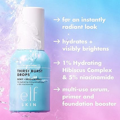 e.l.f. SKIN Holy Hydration! Thirst Burst Drops, Serum For A Radia