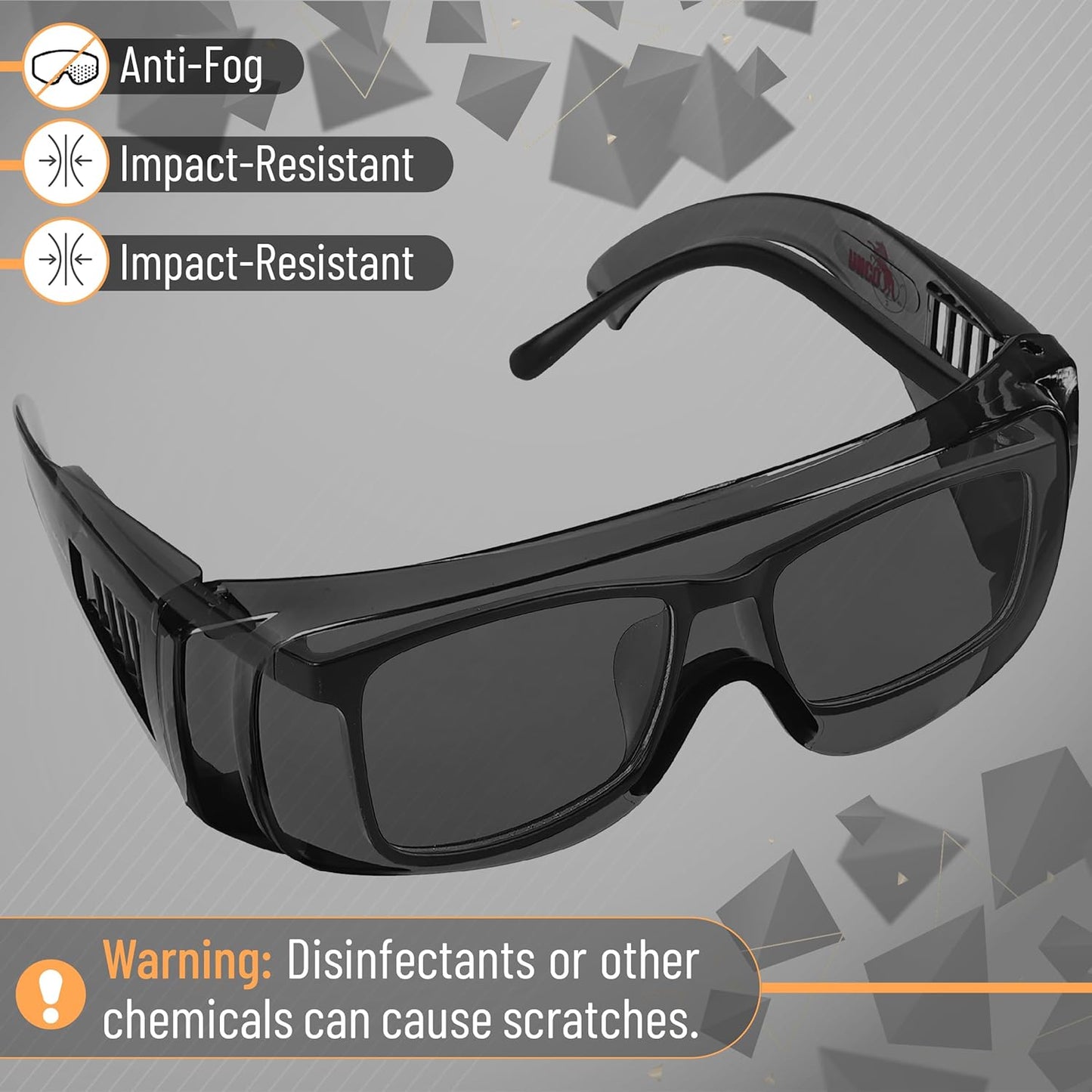 UNCO- Safety Goggles Over Glasses, Protective Goggles, Safety Gog