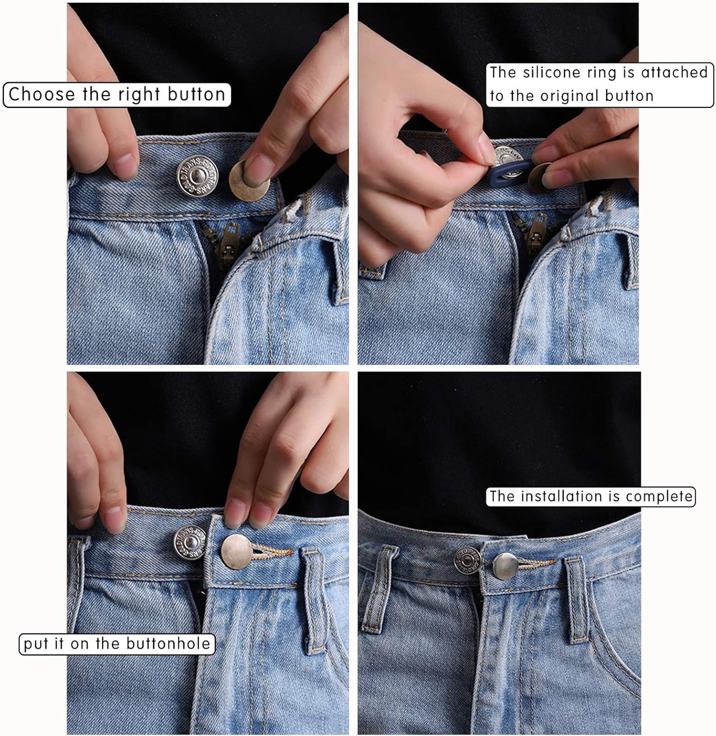 12 PCS Pants Extender Button for Men or Women Waistband Extender Buttons fo