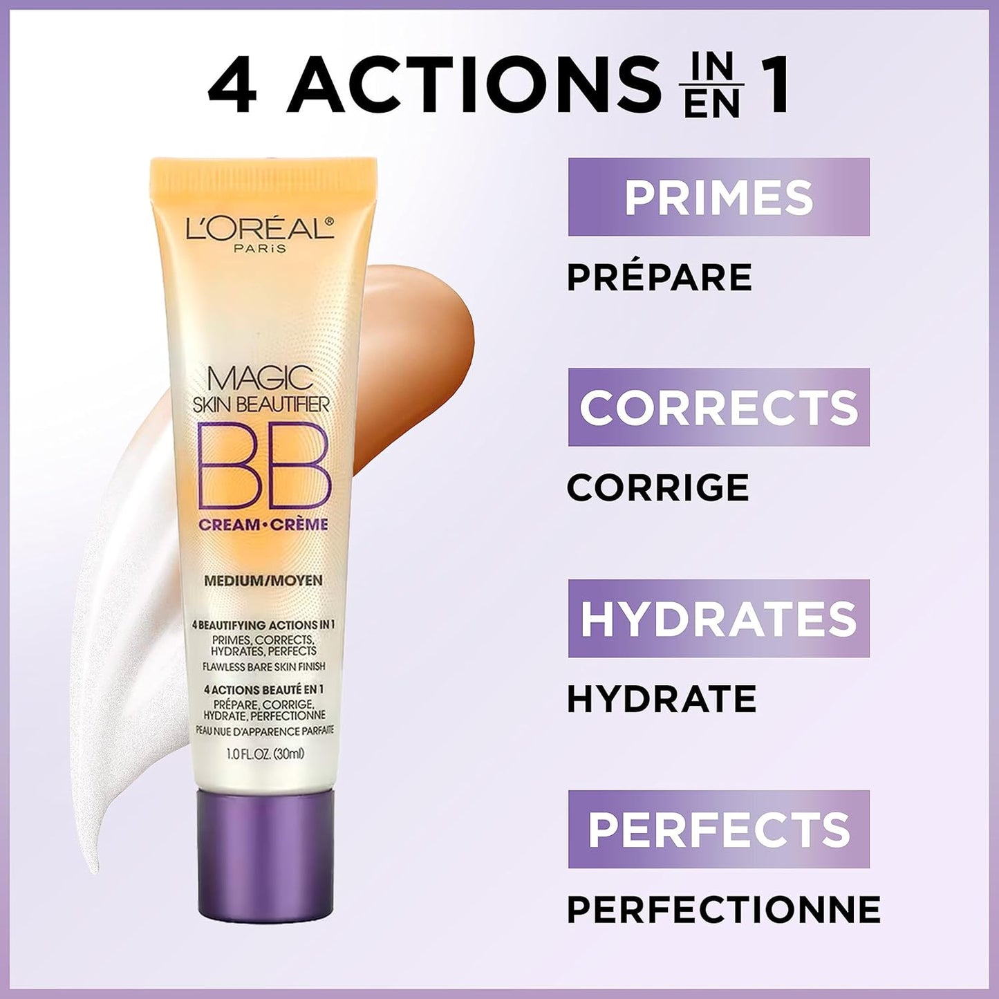 L’Oréal Paris Skin Beautifier Magic BB Cream, 4-in-1 Ultra-Light Lotion, Me