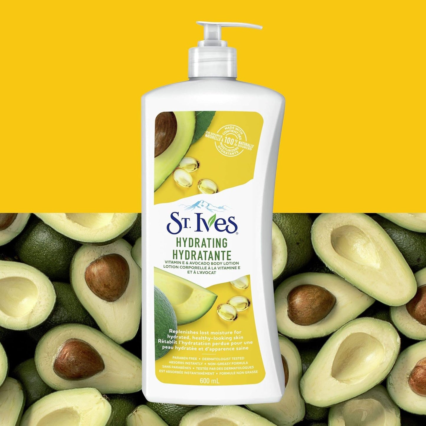 St. Ives Hydrating Body Lotion for hydrated, healthy-looking skin Vitamin E