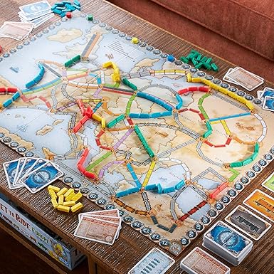 Ticket to Ride : Europe - A Board Game by Days of Wonder 2-5 Players - Board Games for Family 30-60 Minutes of Gameplay Games for Family Game Night for Kids and Adults Ages 8 Plus English Version