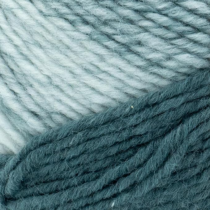 Lion Brand 826-233 Yarn Scarfie Bulky Yarn, Pale Grey/Bluestone, 1 Skein