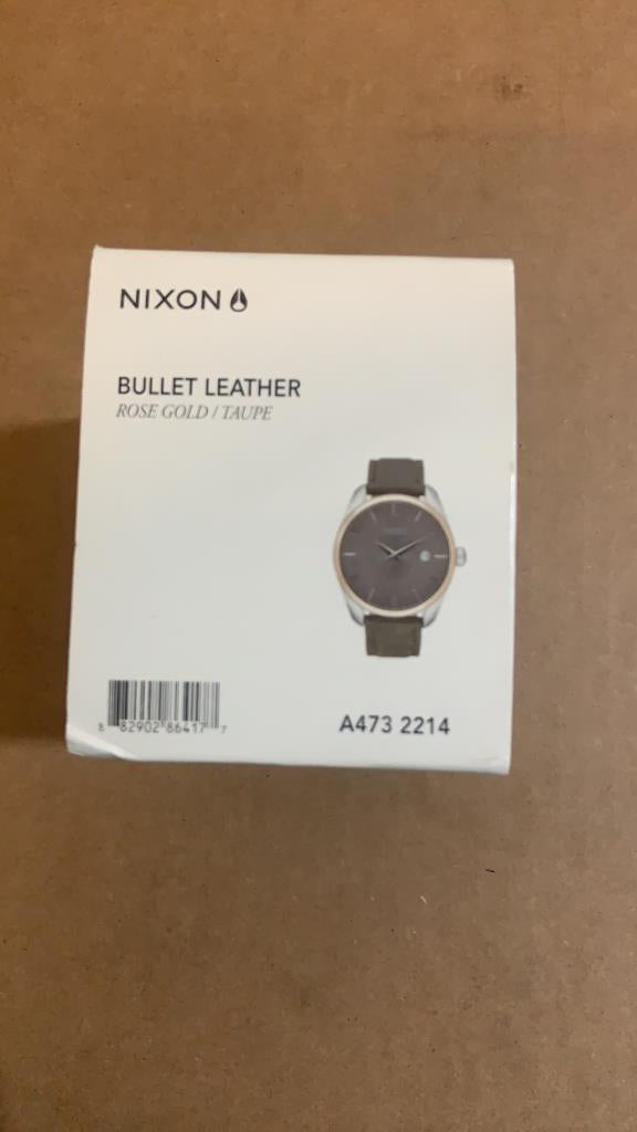 NIXON A473-2214 Women's Bullet Leather Rose  Gold/Taupe