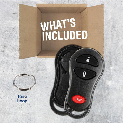 KeylessOption Black Replacement 3 Button Keyless Entry