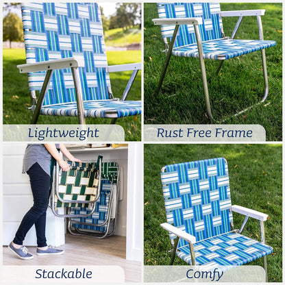 Lawn Chair USA Folding Aluminum Webbing Chair