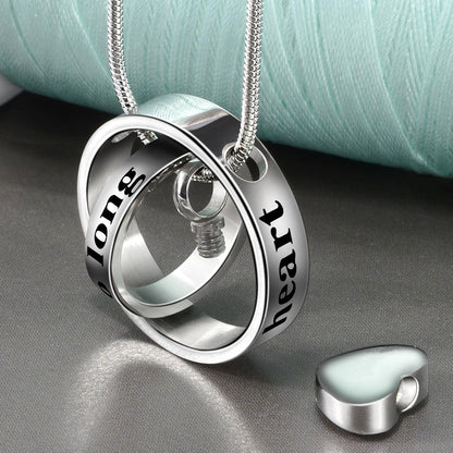 Cremation Jewelry No Longer By My Side, Forever In My Heart Carved Locket M