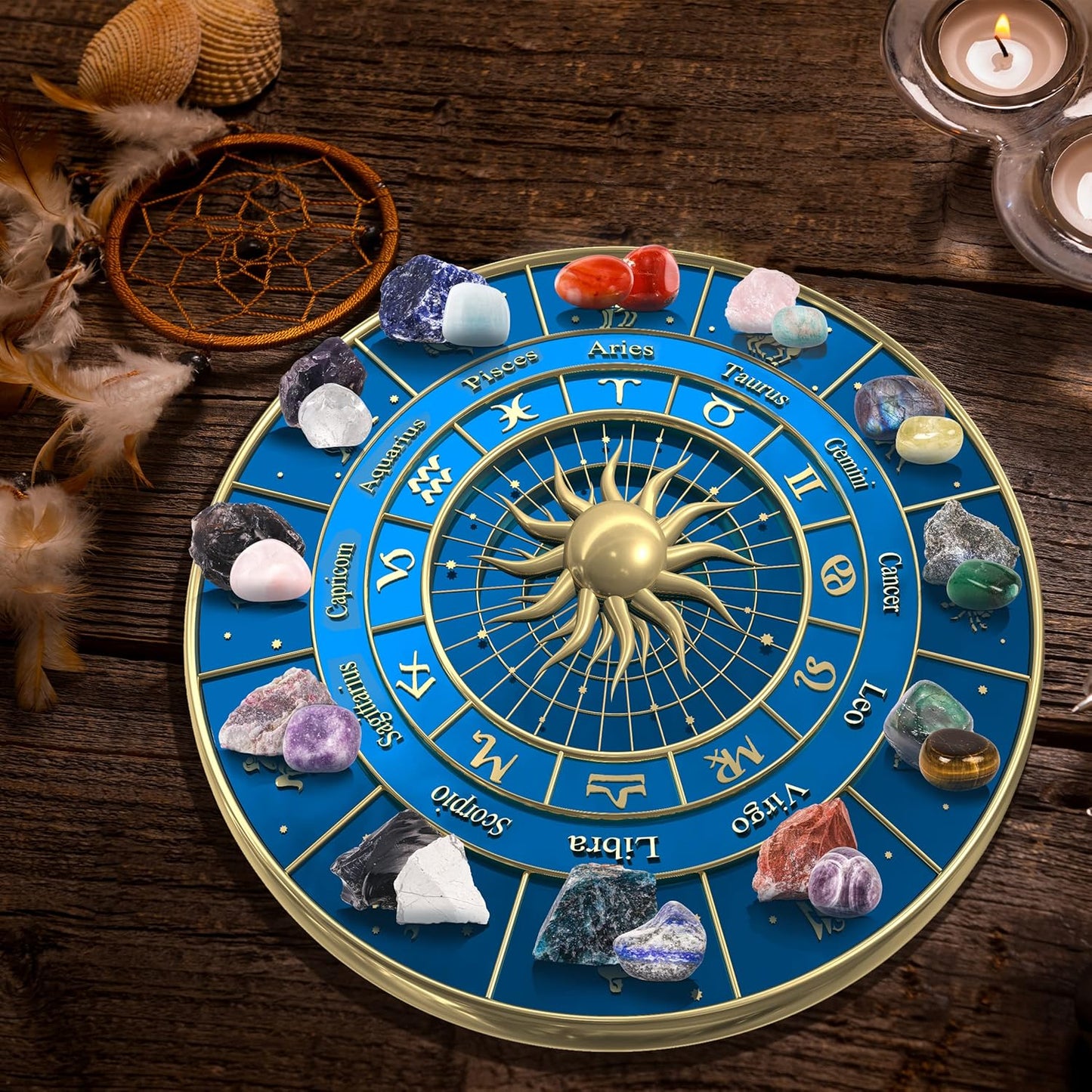 QianCannaor Libra Healing Crystals Gift Set, Birthstones Crystals and Heali
