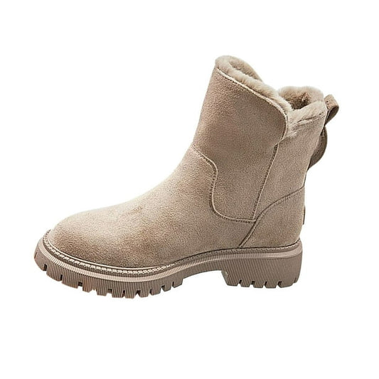 Mid-tube Plus Velvet Thick Warm Cotton Shoes With Winter Womens B