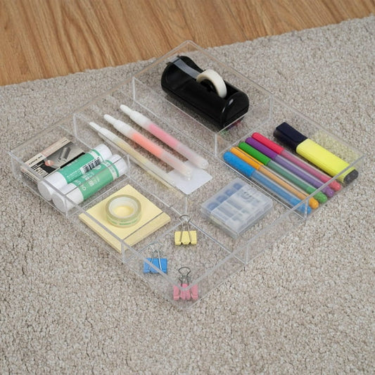 Mainstays Plastic 6-Section Clear Drawer Organizer