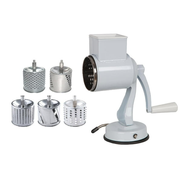 Food Mills Nut Grinder Drum Grater Suction Grinder for Adults Whi