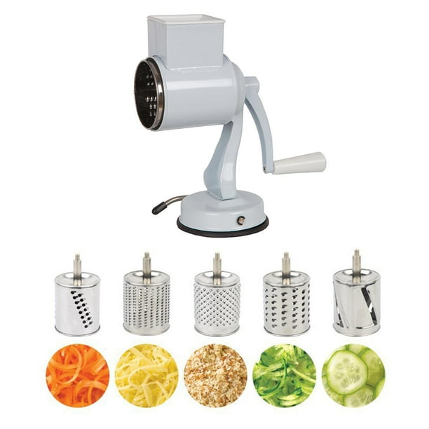 Food Mills Nut Grinder Drum Grater Suction Grinder for Adults Whi