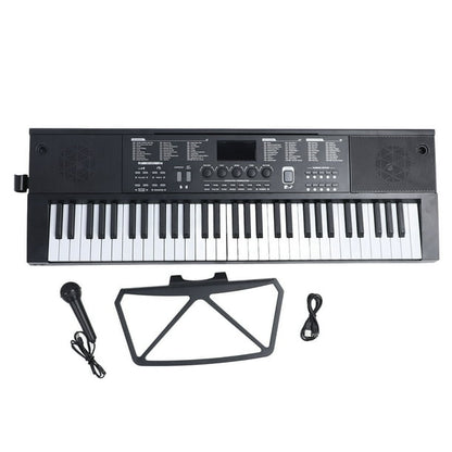 Fyydes Electric Keyboard Piano 61 Keys Electronic Organ Teaching Function with Li