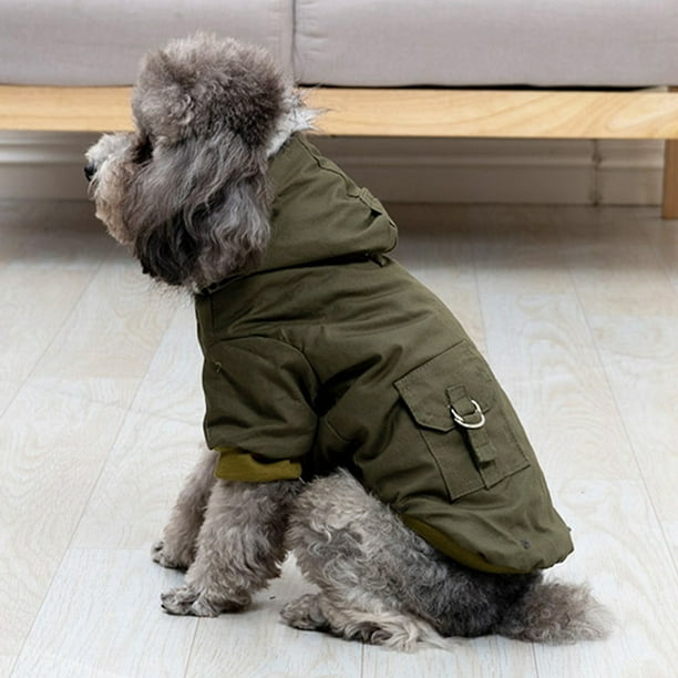 Dog Coat Small Dog Jacket Windproof Warm Padded Down Hoodie Snowsuit, Winter Dog Clothes for Cat Puppy Chihuahua Yorkie