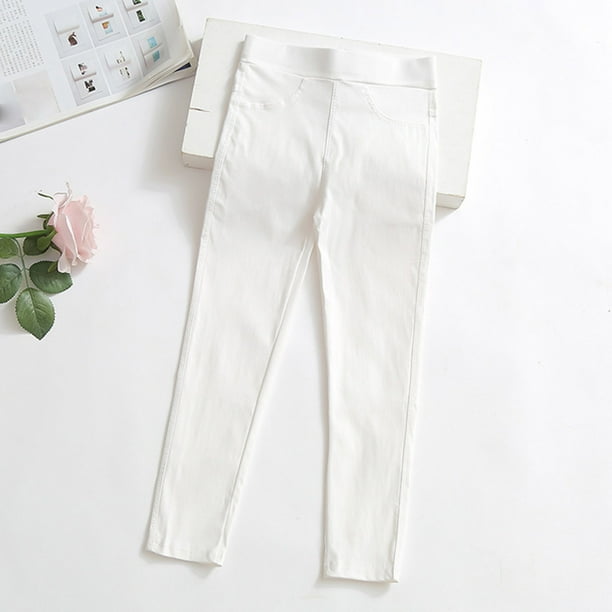 zanvin Girls Winter Warm Leggings, White, Size:7-8  Years - 95%Polyester