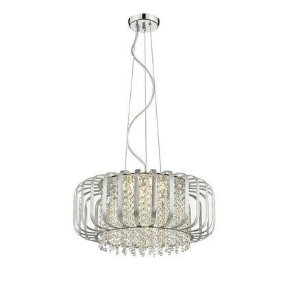 Ove Decors Adelizza LED-Integrated Pendant in Anodized Silver Finish