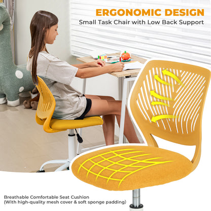 Homy Casa Office Chair - Adjustable Height Task Chair with Breathable Ergonomics Backrest Upholstery for Student Teen