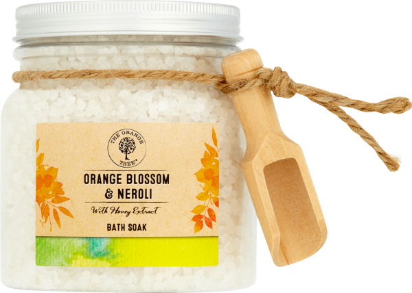 Orange Blossom Neroli Bath Soak Crystal Jar, 640g - Honey Extract