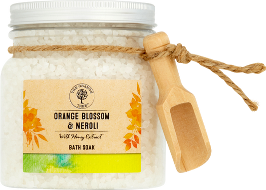 Orange Blossom Neroli Bath Soak Crystal Jar, 640g - Honey Extract